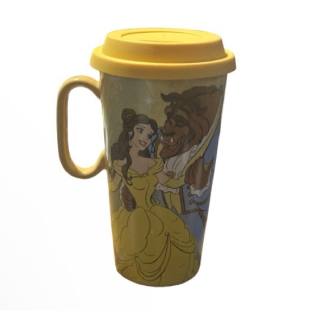 Beauty and the Beast Yellow Travel covered ceramic Mug - Picture 7 of 7